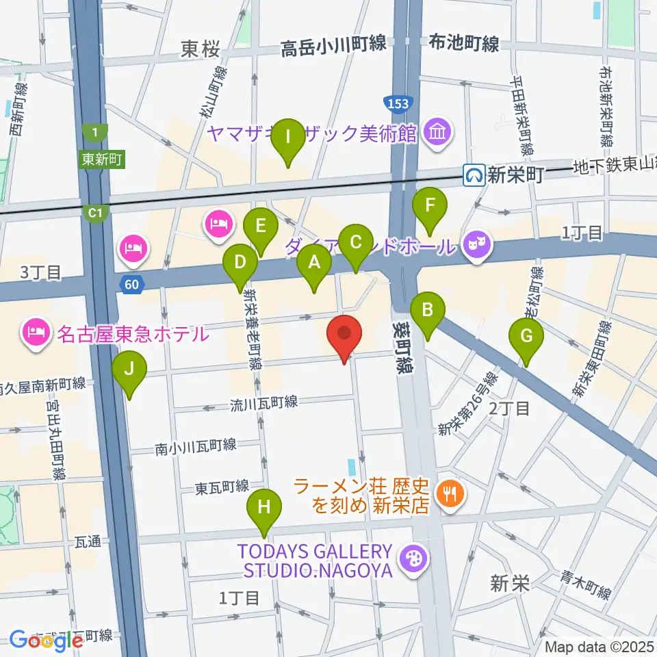 新栄クラブロックンロール周辺のコンビニエンスストア一覧地図