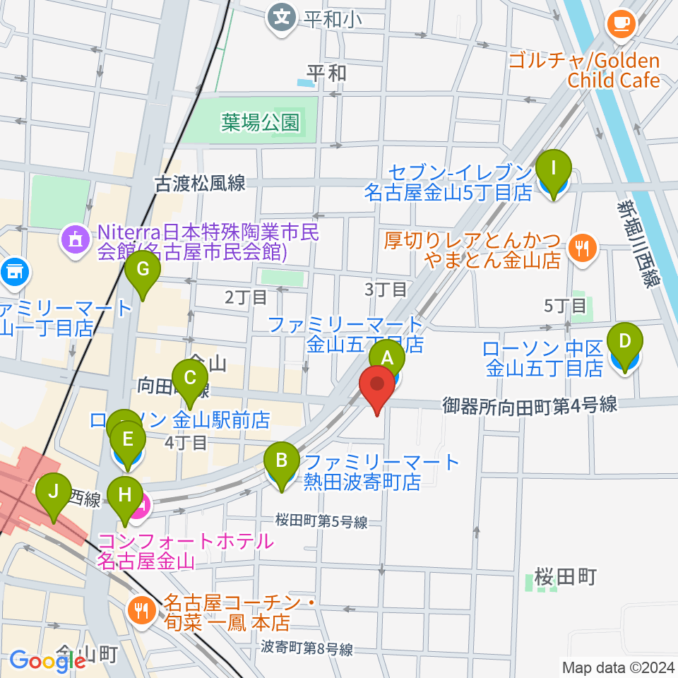 ミスターケニーズ周辺のコンビニエンスストア一覧地図