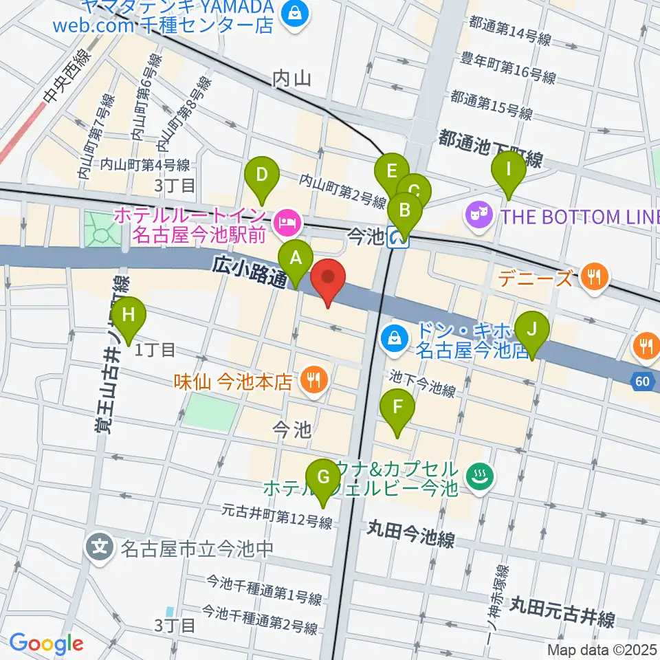 今池パラダイスカフェ21周辺のコンビニエンスストア一覧地図