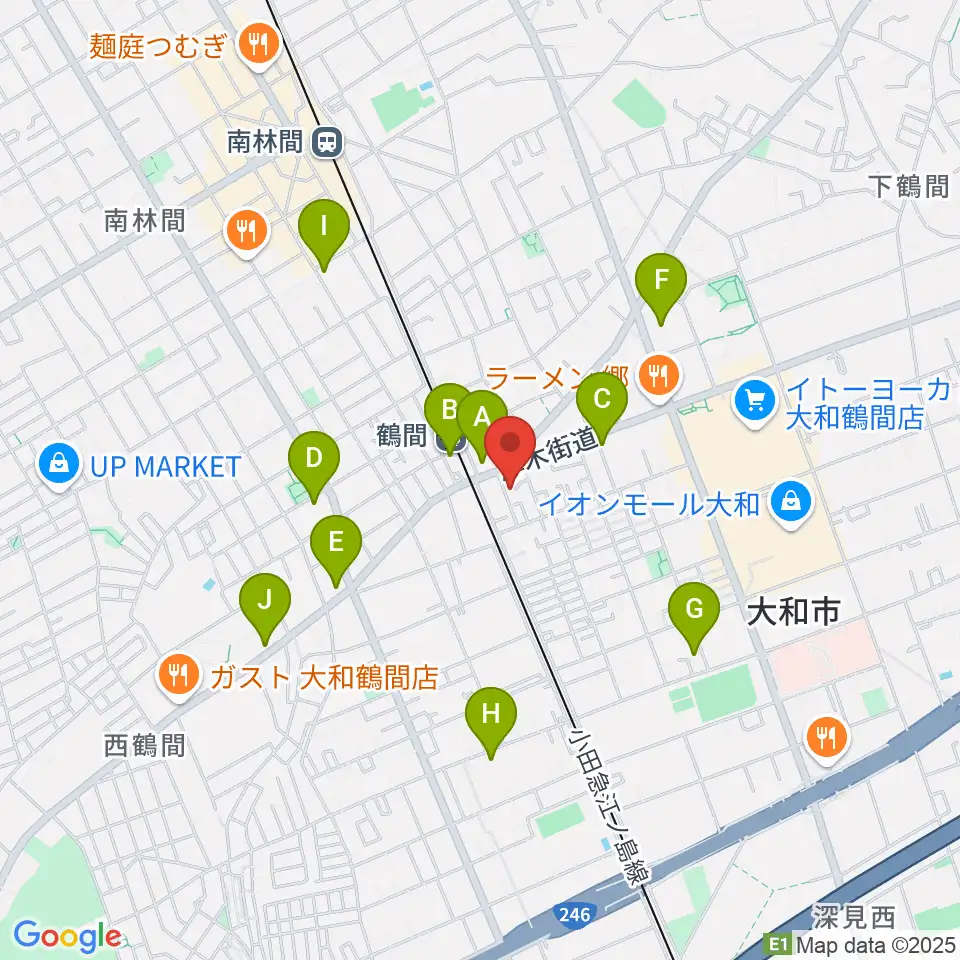 鶴間スタジオアジャ周辺のコンビニエンスストア一覧地図