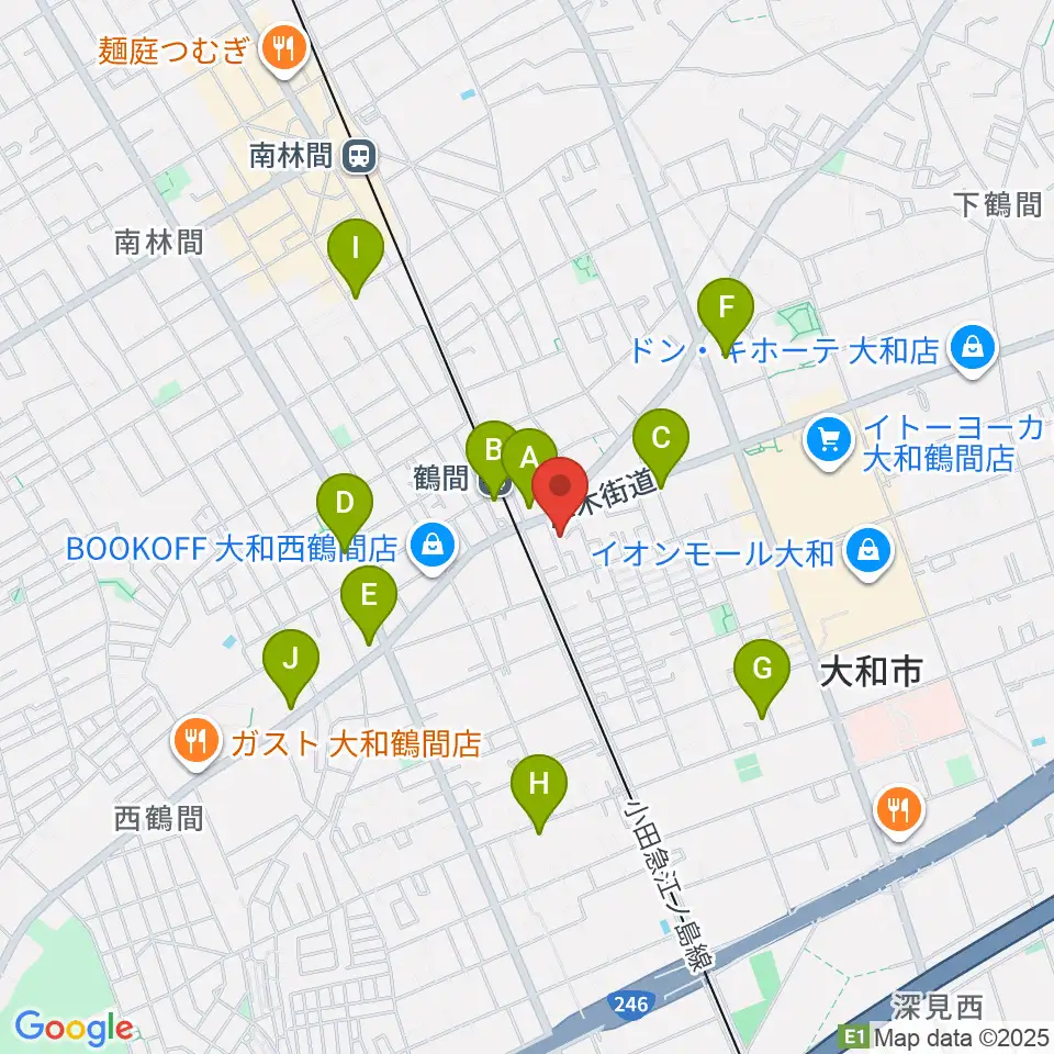 鶴間スタジオアジャ周辺のコンビニエンスストア一覧地図