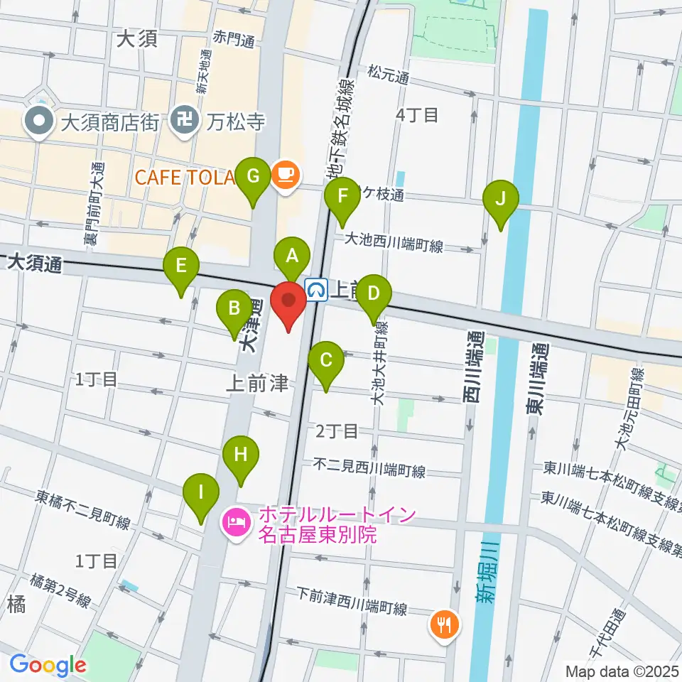 上前津Club Zion周辺のコンビニエンスストア一覧地図