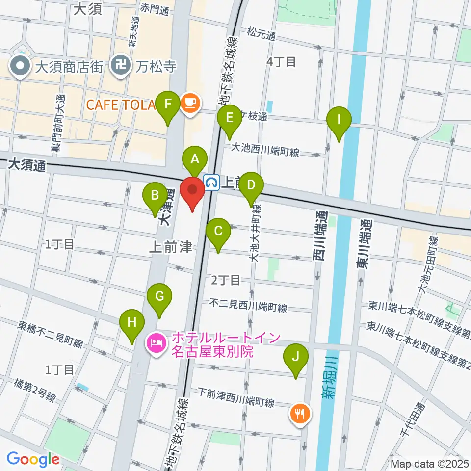 上前津Club Zion周辺のコンビニエンスストア一覧地図
