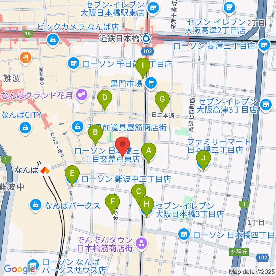 スタジオクーパー周辺のコンビニエンスストア一覧地図