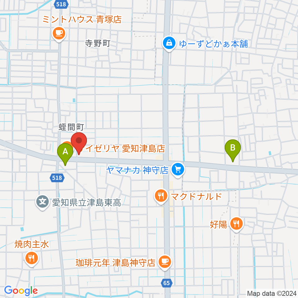 JAZZくれよん周辺のコンビニエンスストア一覧地図