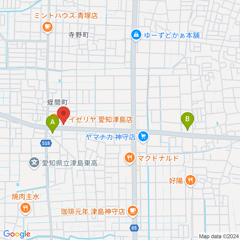 JAZZくれよん周辺のコンビニエンスストア一覧地図