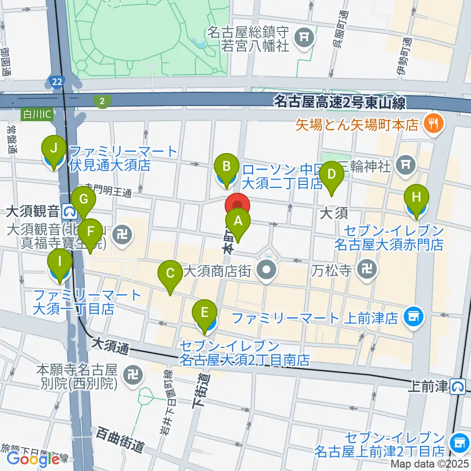 X-HALL ZEN周辺のコンビニエンスストア一覧地図