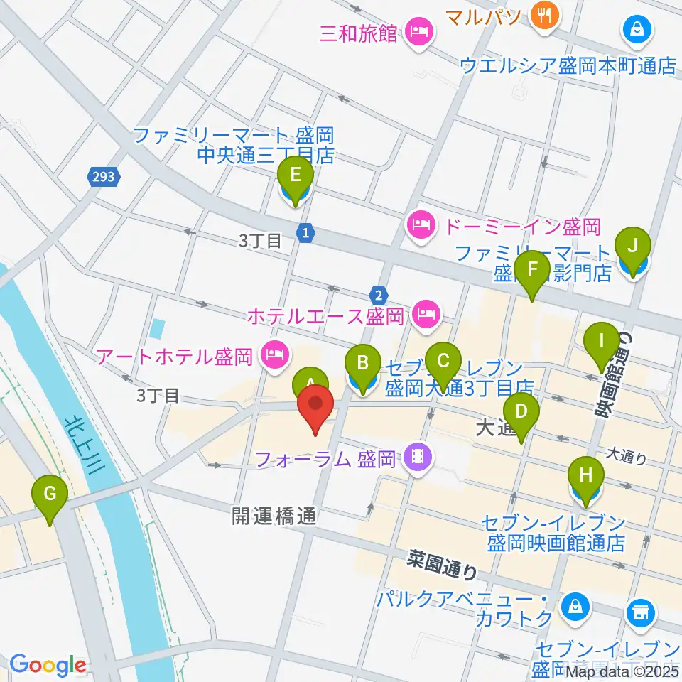 東山堂クロステラスセンター周辺のコンビニエンスストア一覧地図