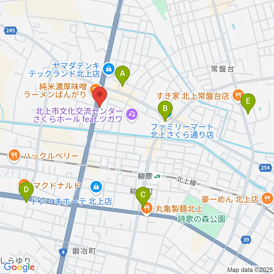 北上正時堂ハーモニーセンター周辺のコンビニエンスストア一覧地図