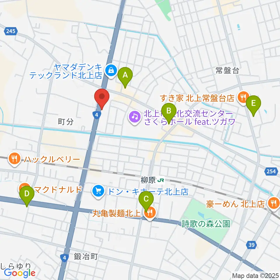 北上正時堂ハーモニーセンター周辺のコンビニエンスストア一覧地図