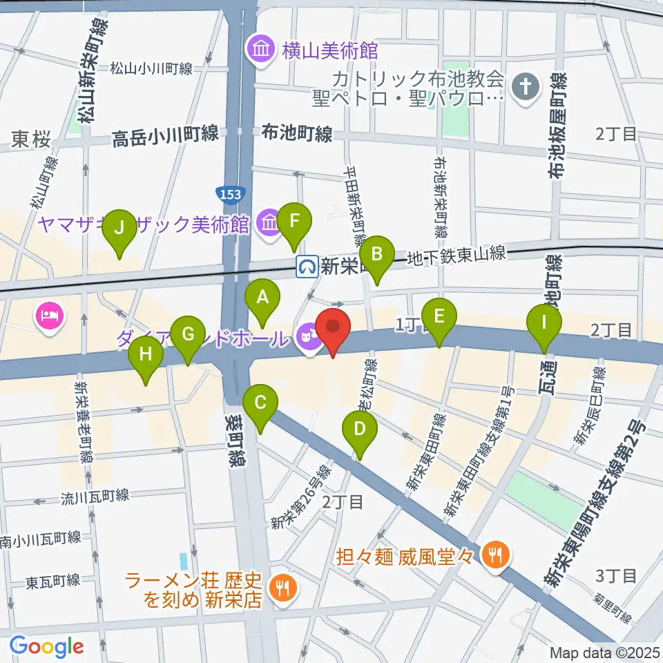 新栄Live & Lounge Vio周辺のコンビニエンスストア一覧地図