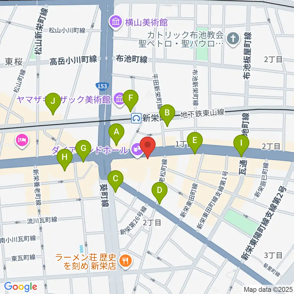 新栄Live & Lounge Vio周辺のコンビニエンスストア一覧地図