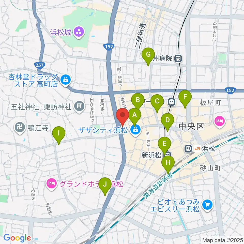 浜松SECOND周辺のコンビニエンスストア一覧地図