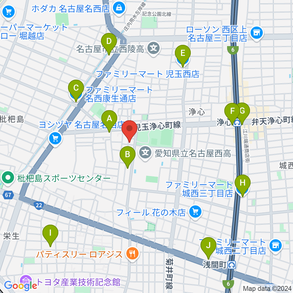 スタジオ・リリタ周辺のコンビニエンスストア一覧地図