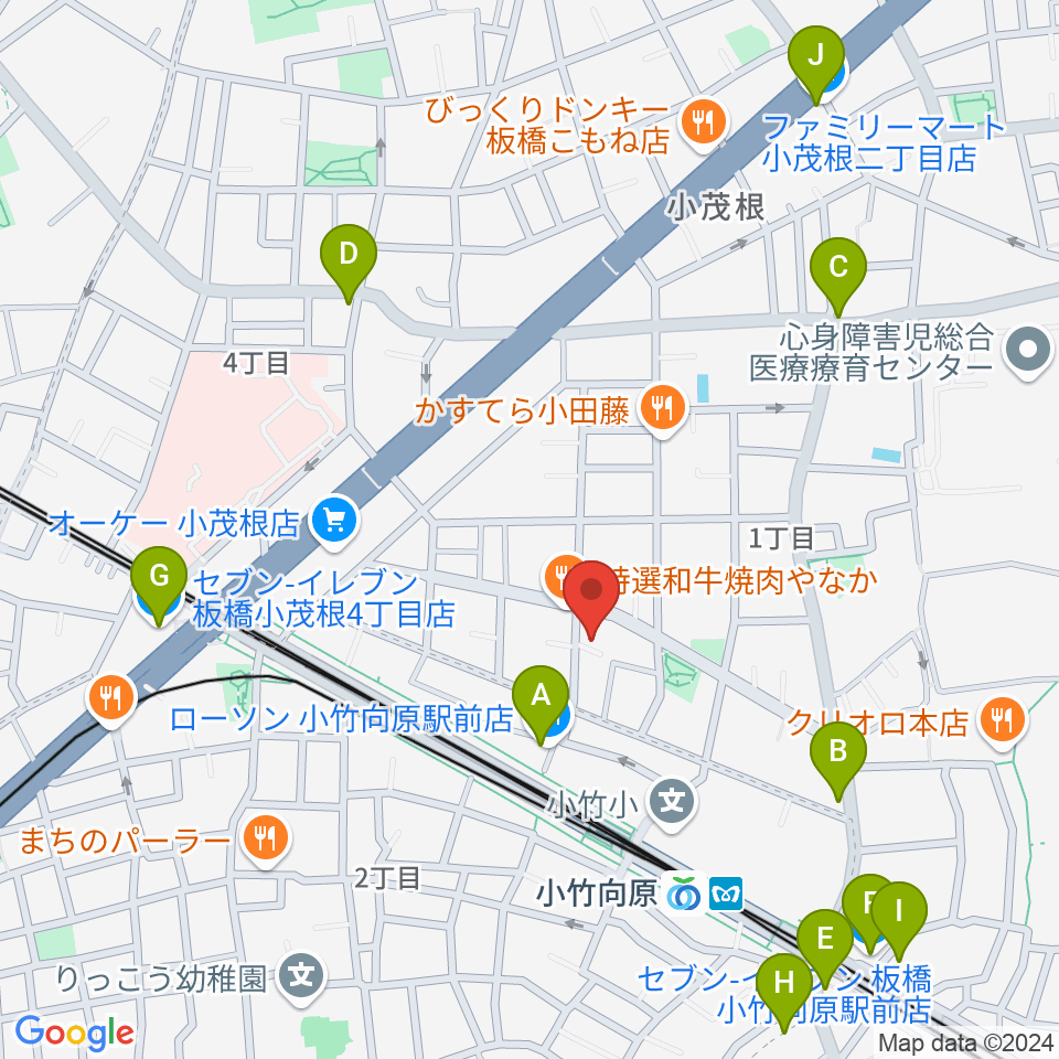 音楽教室ソラーレ小竹向原教室周辺のコンビニエンスストア一覧地図