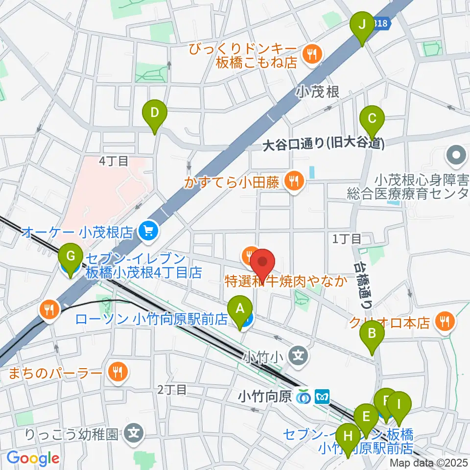 音楽教室ソラーレ小竹向原教室周辺のコンビニエンスストア一覧地図