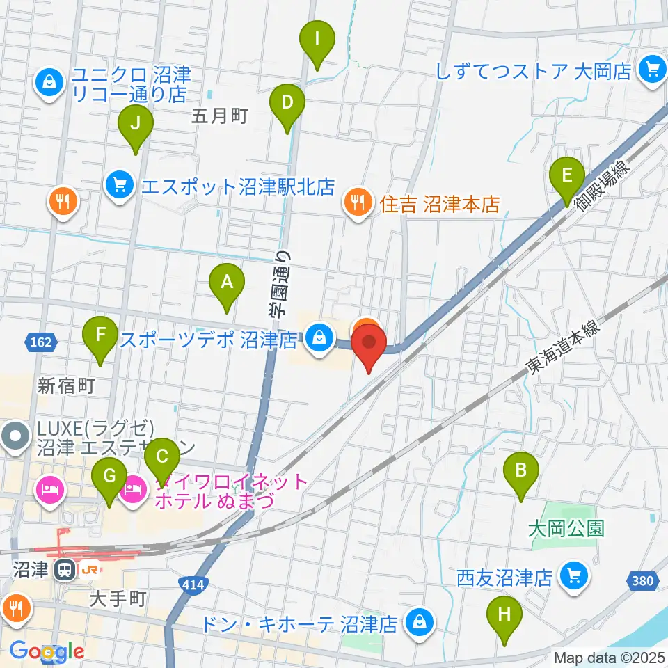 I.N.B record周辺のコンビニエンスストア一覧地図