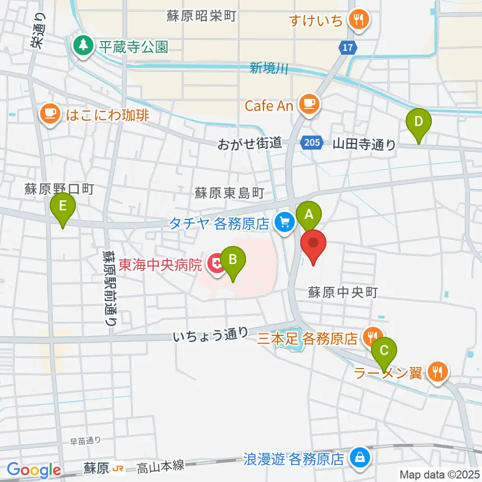 プリニーの市民会館周辺のコンビニエンスストア一覧地図