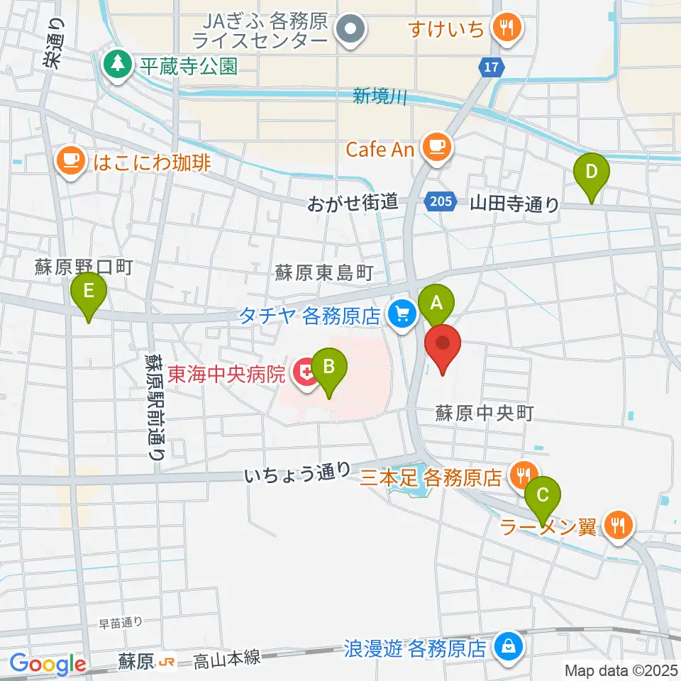 プリニーの市民会館周辺のコンビニエンスストア一覧地図