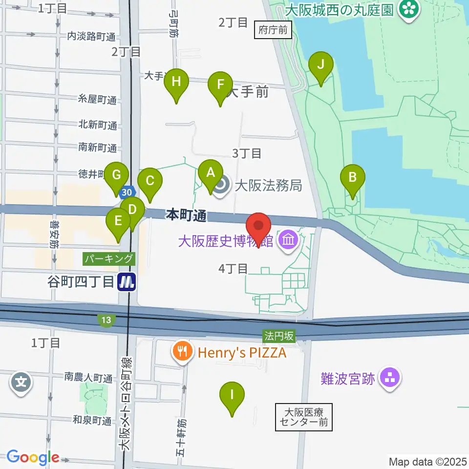 NHK大阪ホール周辺のコンビニエンスストア一覧地図