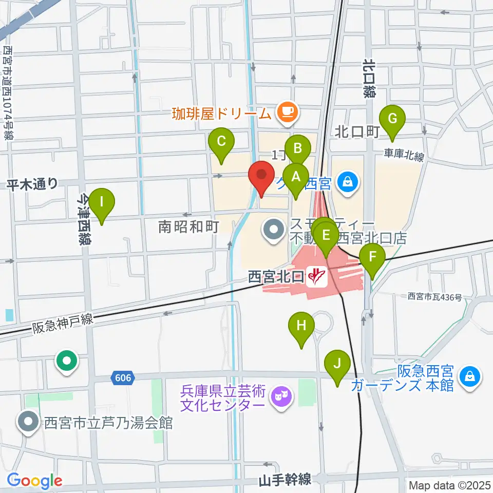 RJ&BME'S周辺のコンビニエンスストア一覧地図