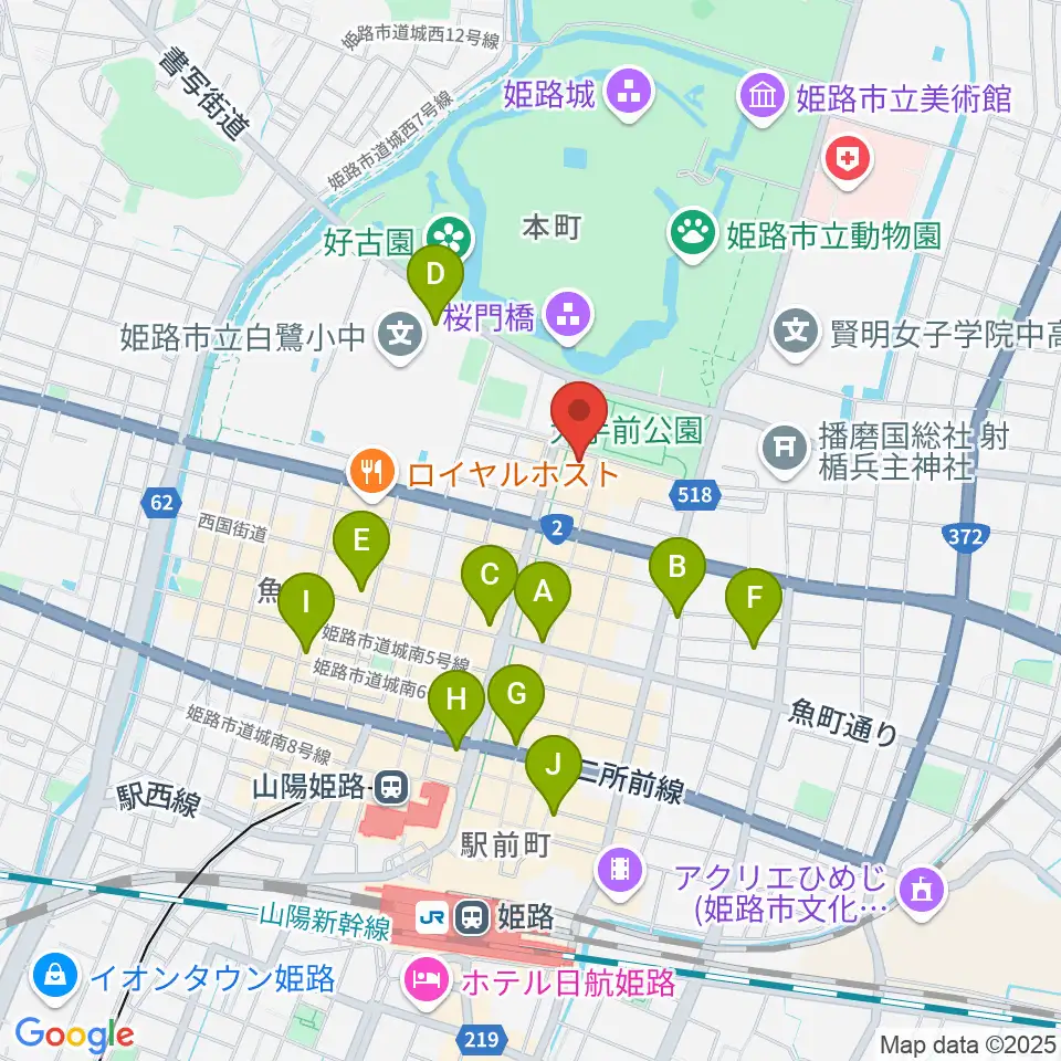 姫路ベータ周辺のコンビニエンスストア一覧地図