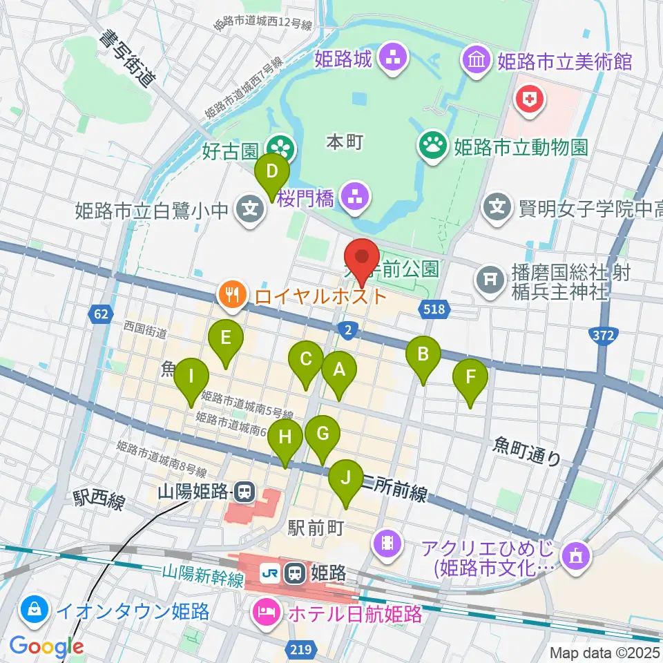 姫路ベータ周辺のコンビニエンスストア一覧地図