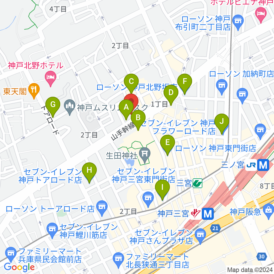 reggae bar JAMDUNG周辺のコンビニエンスストア一覧地図