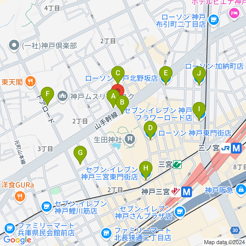 reggae bar JAMDUNG周辺のコンビニエンスストア一覧地図