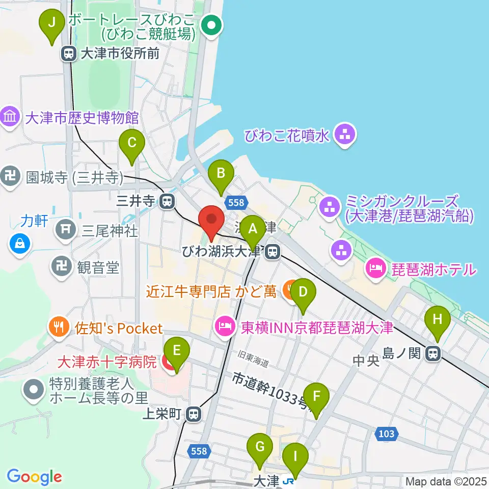 滋賀B-FLAT周辺のコンビニエンスストア一覧地図