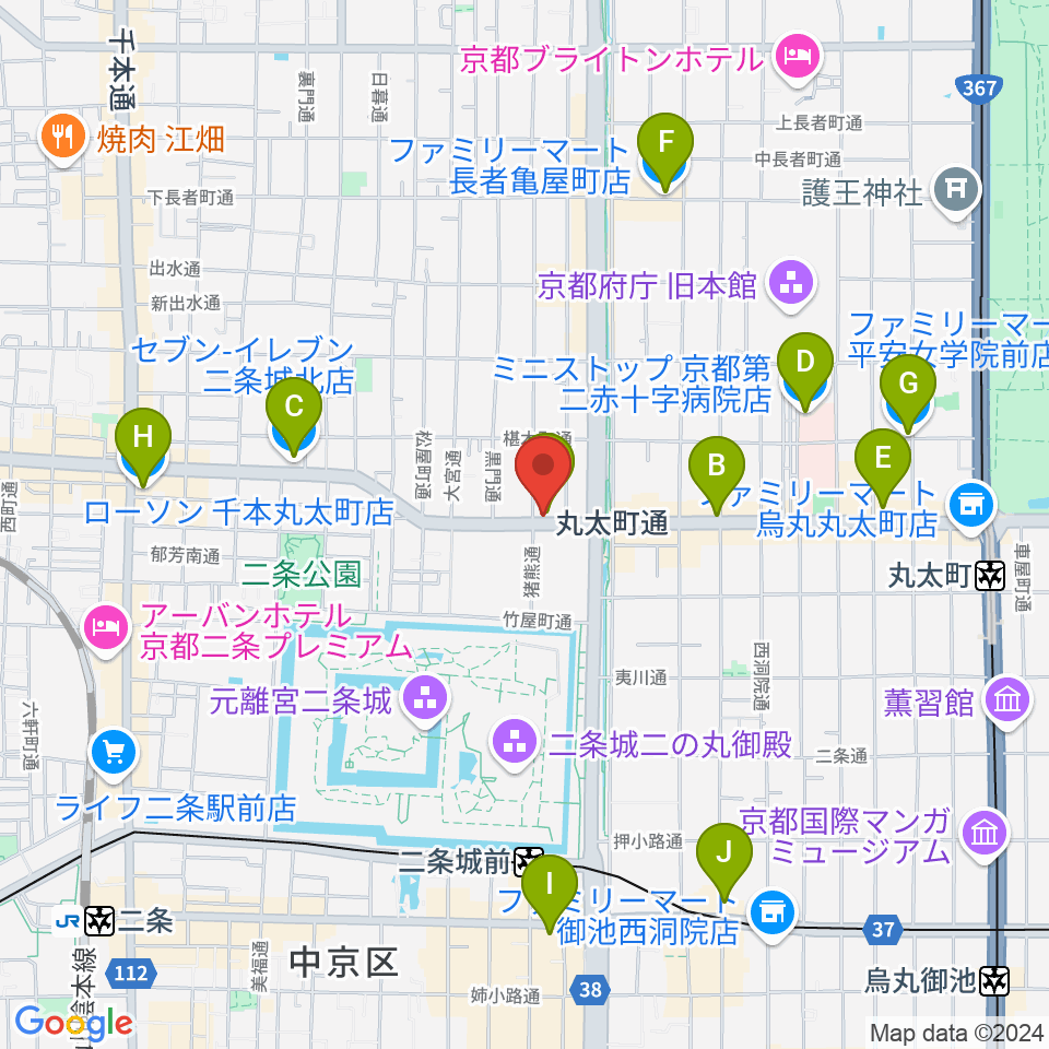 京都AFTER BEAT周辺のコンビニエンスストア一覧地図