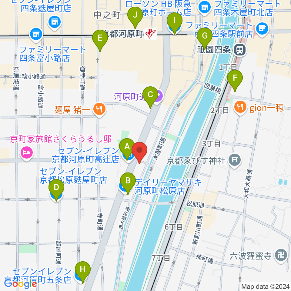 京都アークデュウ周辺のコンビニエンスストア一覧地図