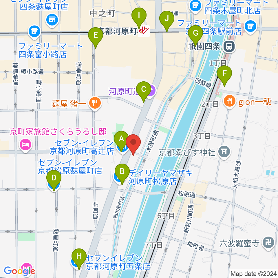 京都アークデュウ周辺のコンビニエンスストア一覧地図