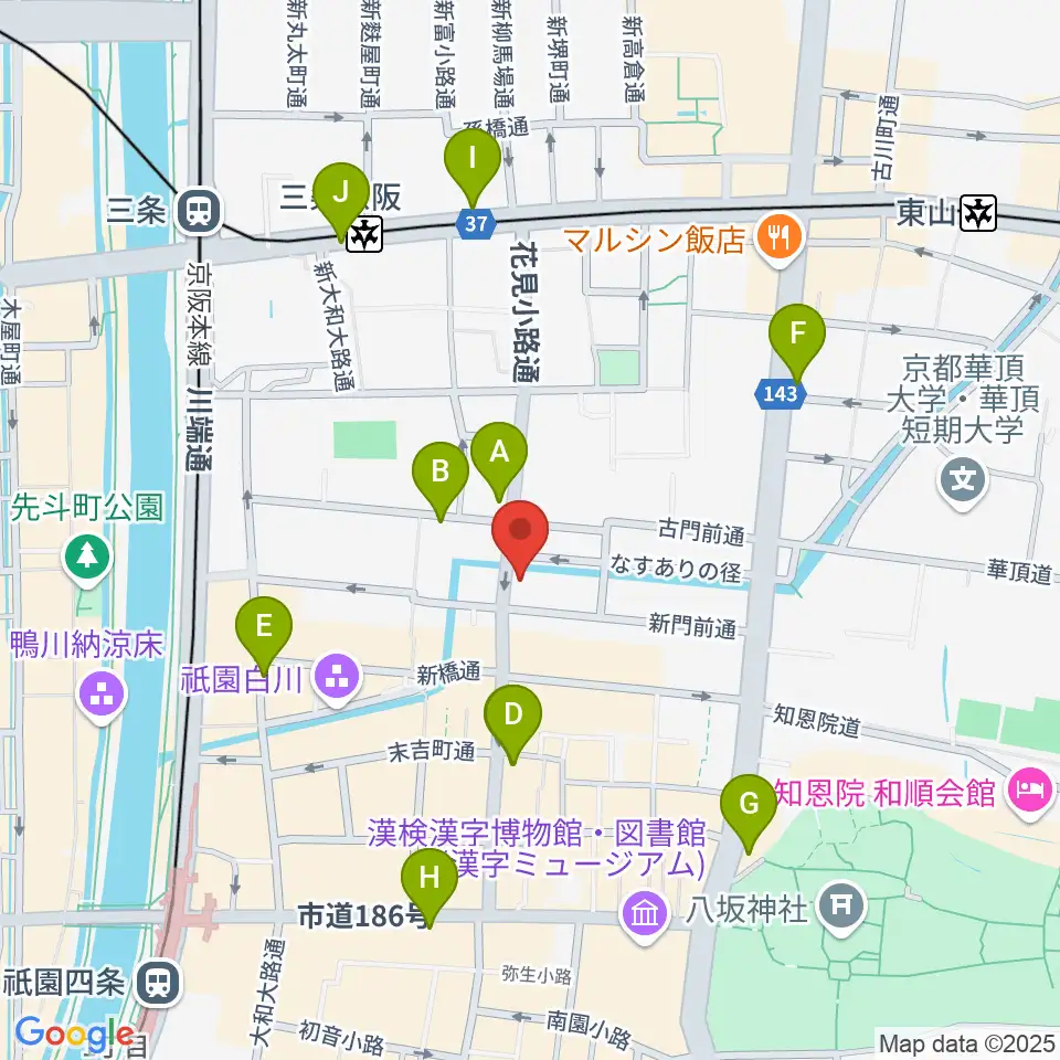 JAZZ LIVE CANDY周辺のコンビニエンスストア一覧地図