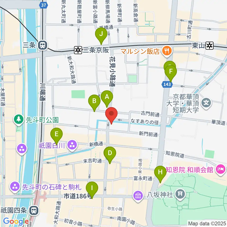 JAZZ LIVE CANDY周辺のコンビニエンスストア一覧地図