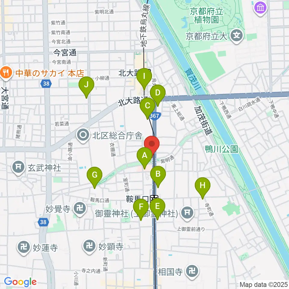 京都ケニーズ周辺のコンビニエンスストア一覧地図