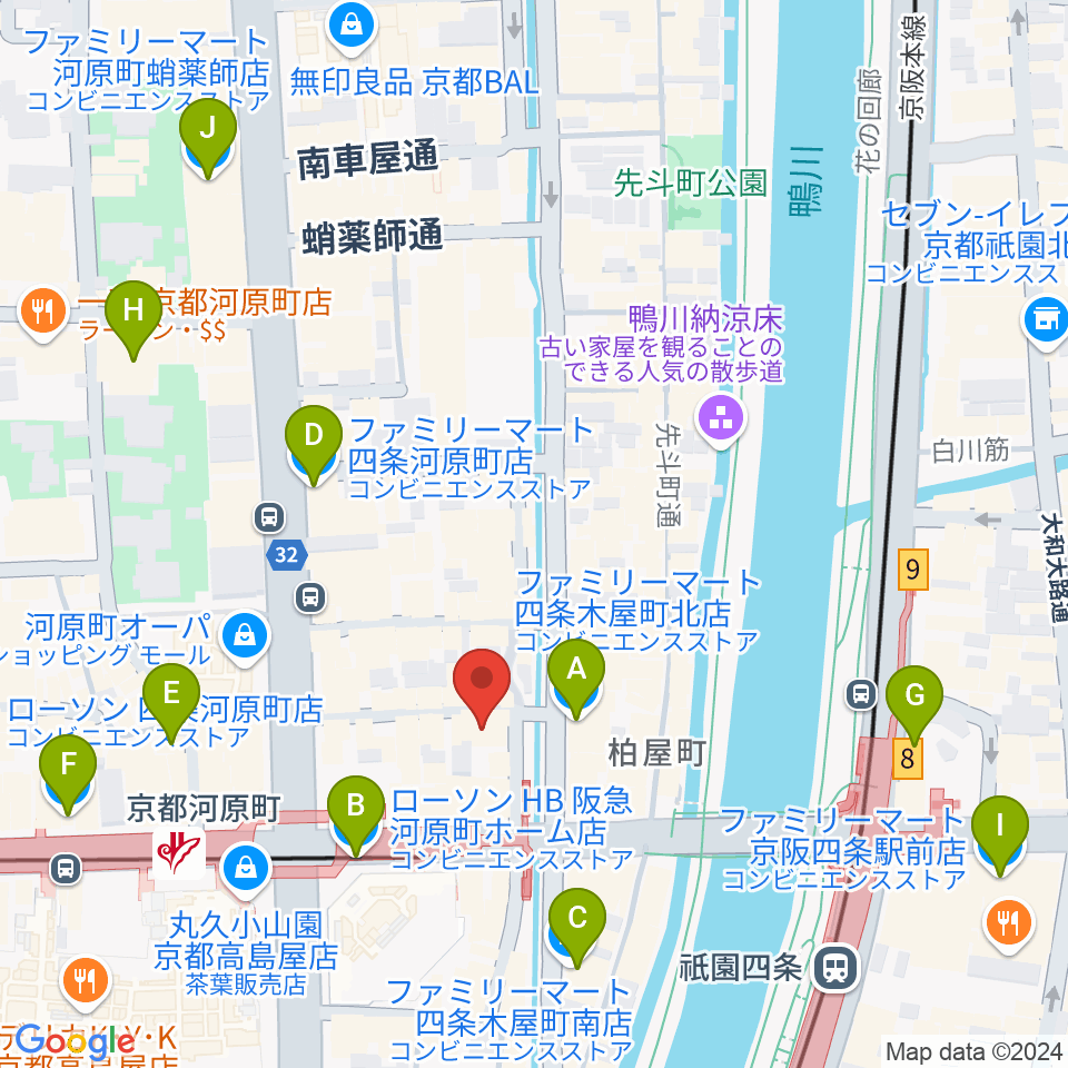 WORLD KYOTO周辺のコンビニエンスストア一覧地図