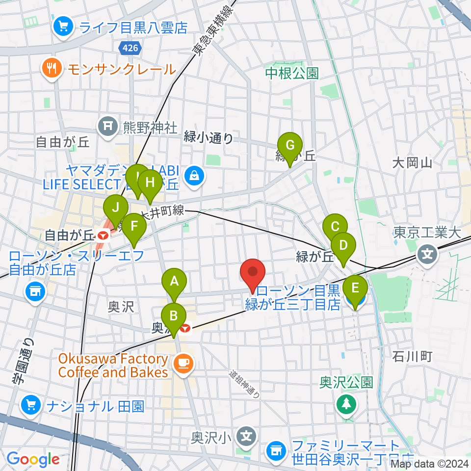 パストラルサウンド周辺のコンビニエンスストア一覧地図