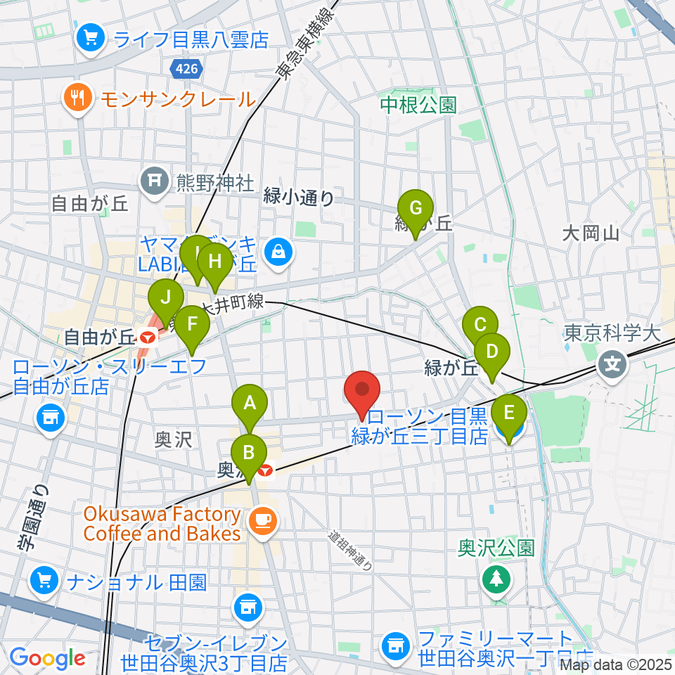 パストラルサウンド周辺のコンビニエンスストア一覧地図