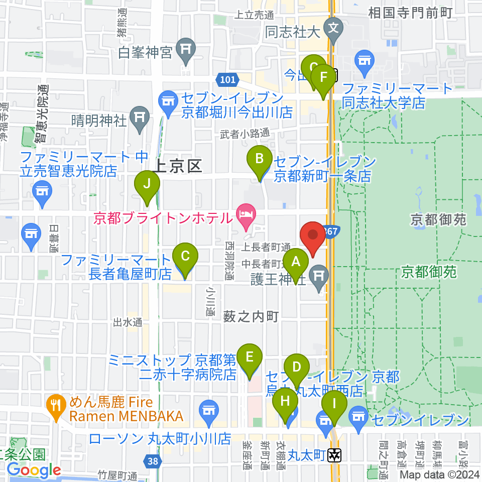 京都KBSホール周辺のコンビニエンスストア一覧地図