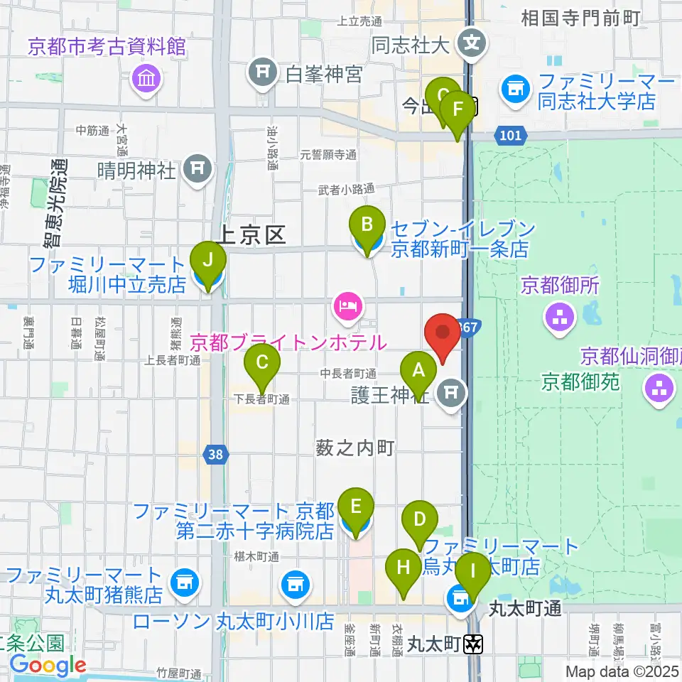 京都KBSホール周辺のコンビニエンスストア一覧地図