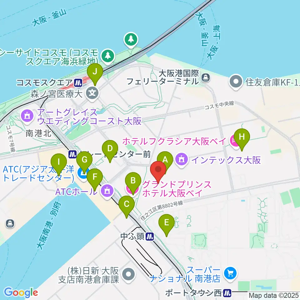 インテックス大阪 5号館周辺のコンビニエンスストア一覧地図