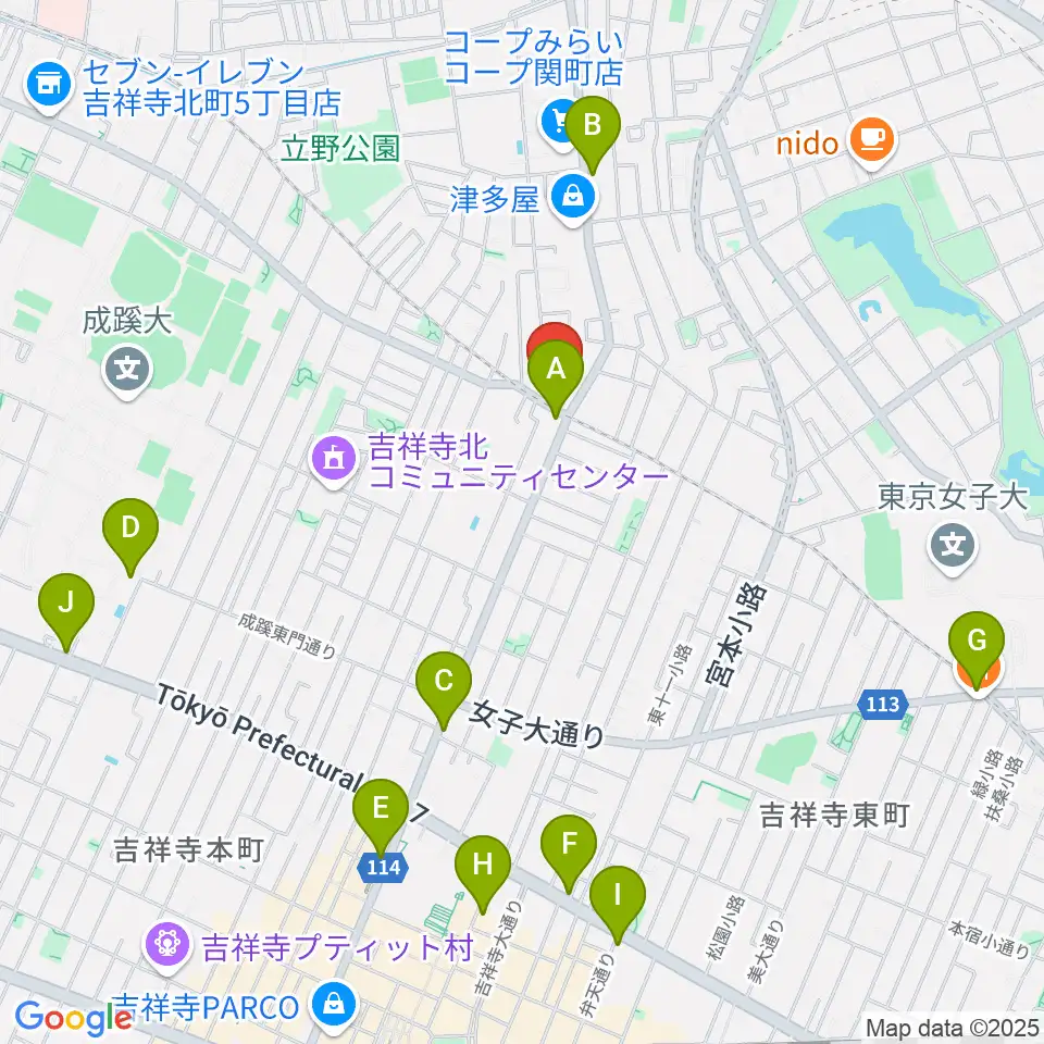 Recording Studio GOATEE周辺のコンビニエンスストア一覧地図