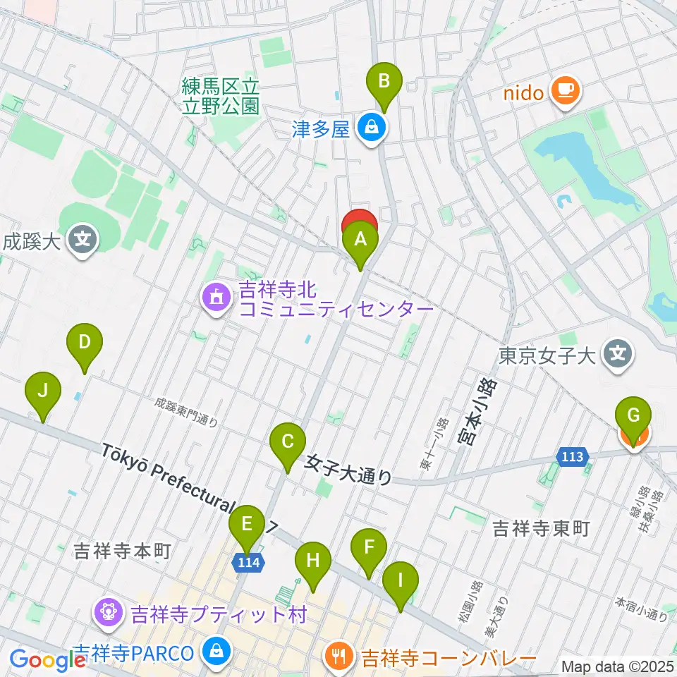 Recording Studio GOATEE周辺のコンビニエンスストア一覧地図