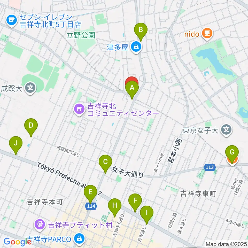 Recording Studio GOATEE周辺のコンビニエンスストア一覧地図