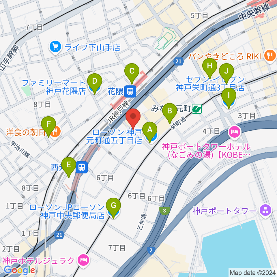 クラシックサロン・アマデウス周辺のコンビニエンスストア一覧地図