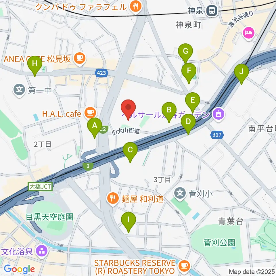 スタジオブラート周辺のコンビニエンスストア一覧地図