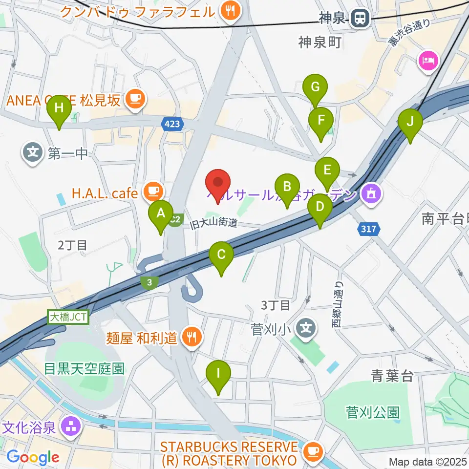 スタジオブラート周辺のコンビニエンスストア一覧地図