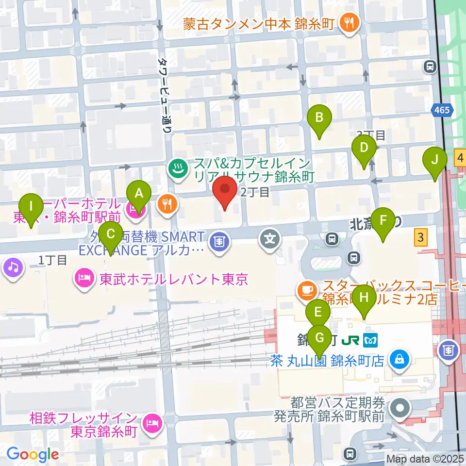 錦糸町アーリーバード周辺のコンビニエンスストア一覧地図