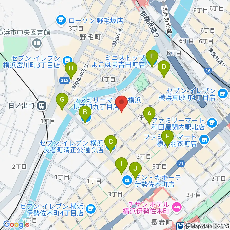 Jazz Club FAROUT周辺のコンビニエンスストア一覧地図